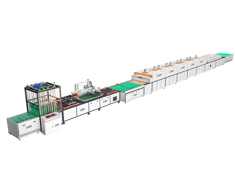 Display glass screen printing machine production line