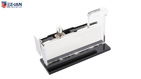 Porte simple en verre en acier inoxydable EPF-030P avec panneau pivotant et plaque