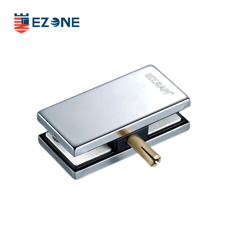 Connecteur de porte simple en verre en acier inoxydable EPF-716 pour deux panneaux de verre avec vis