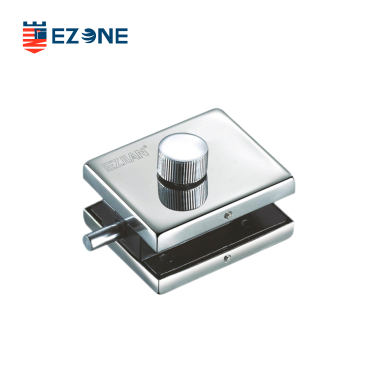 Serrure de poignée de porte tournante en acier inoxydable et verre EPF-717