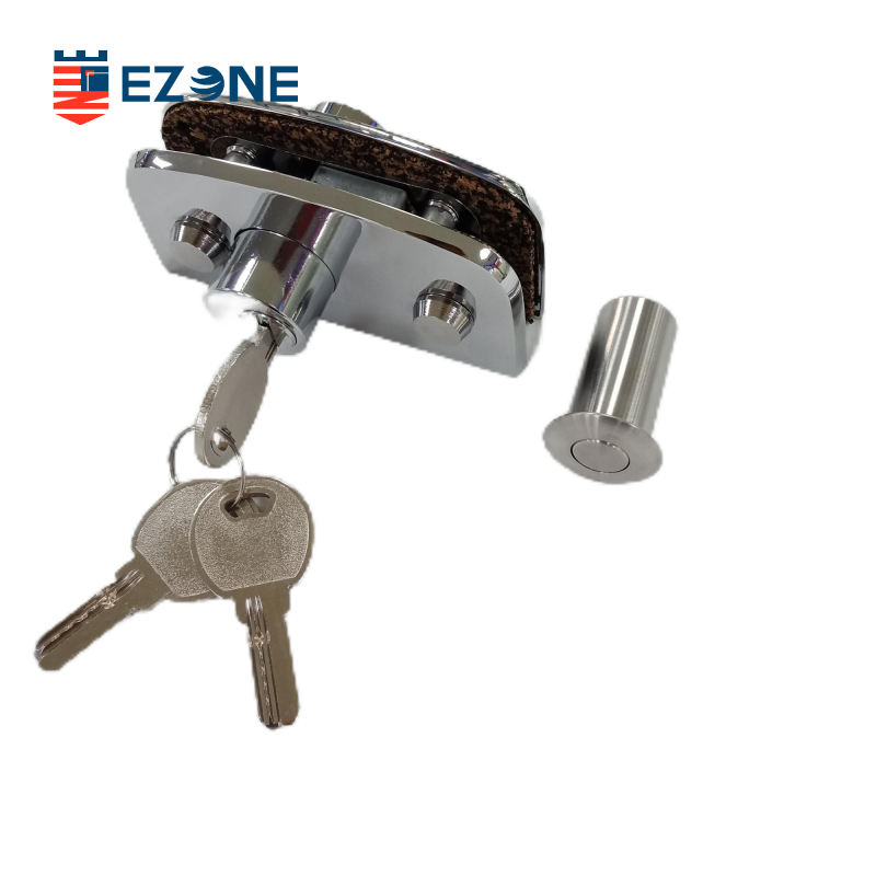 Serrure de porte simple en verre en acier inoxydable EPF-8030 avec bouton rotatif