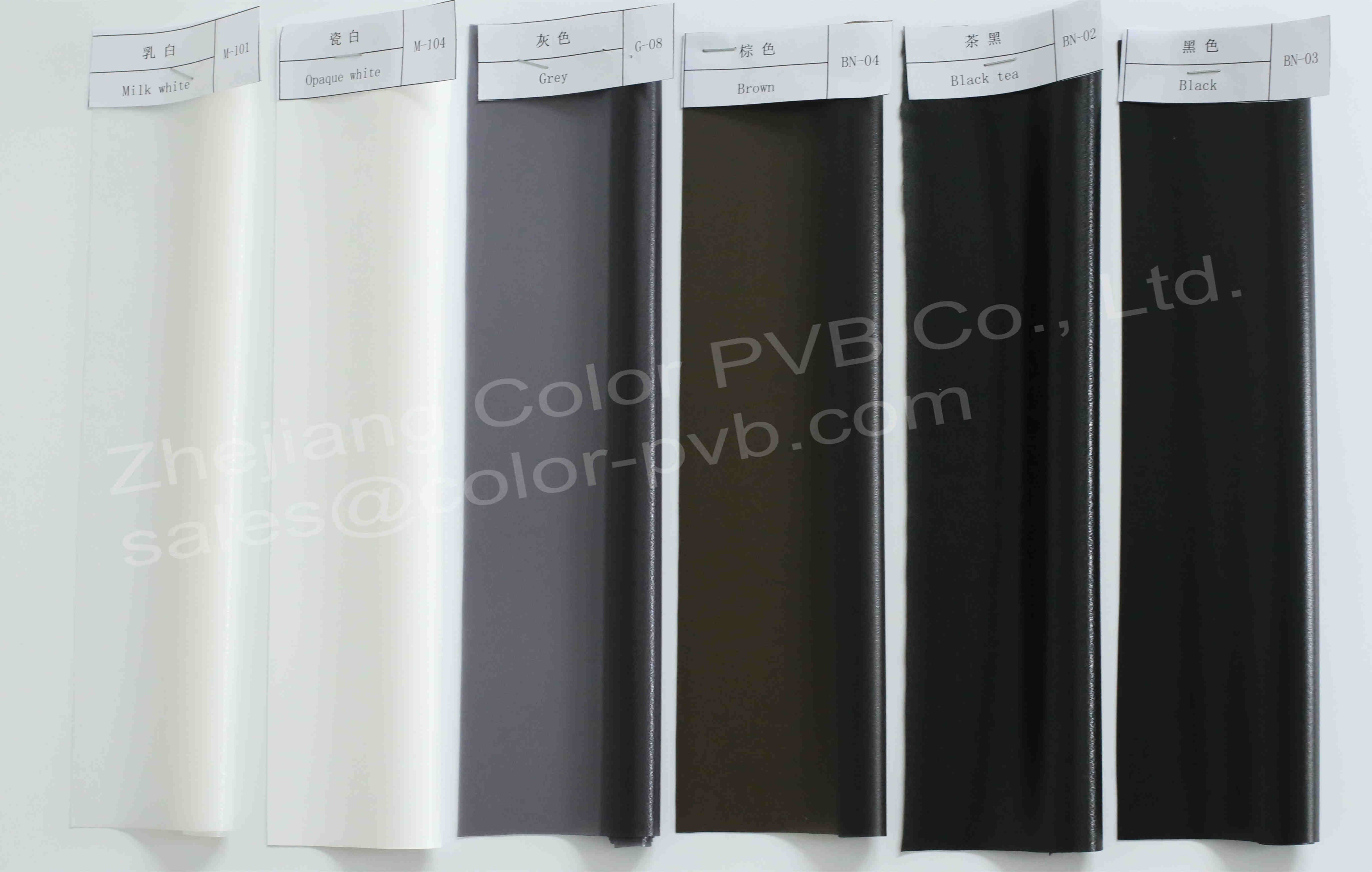white grey brown blacktea black PVB